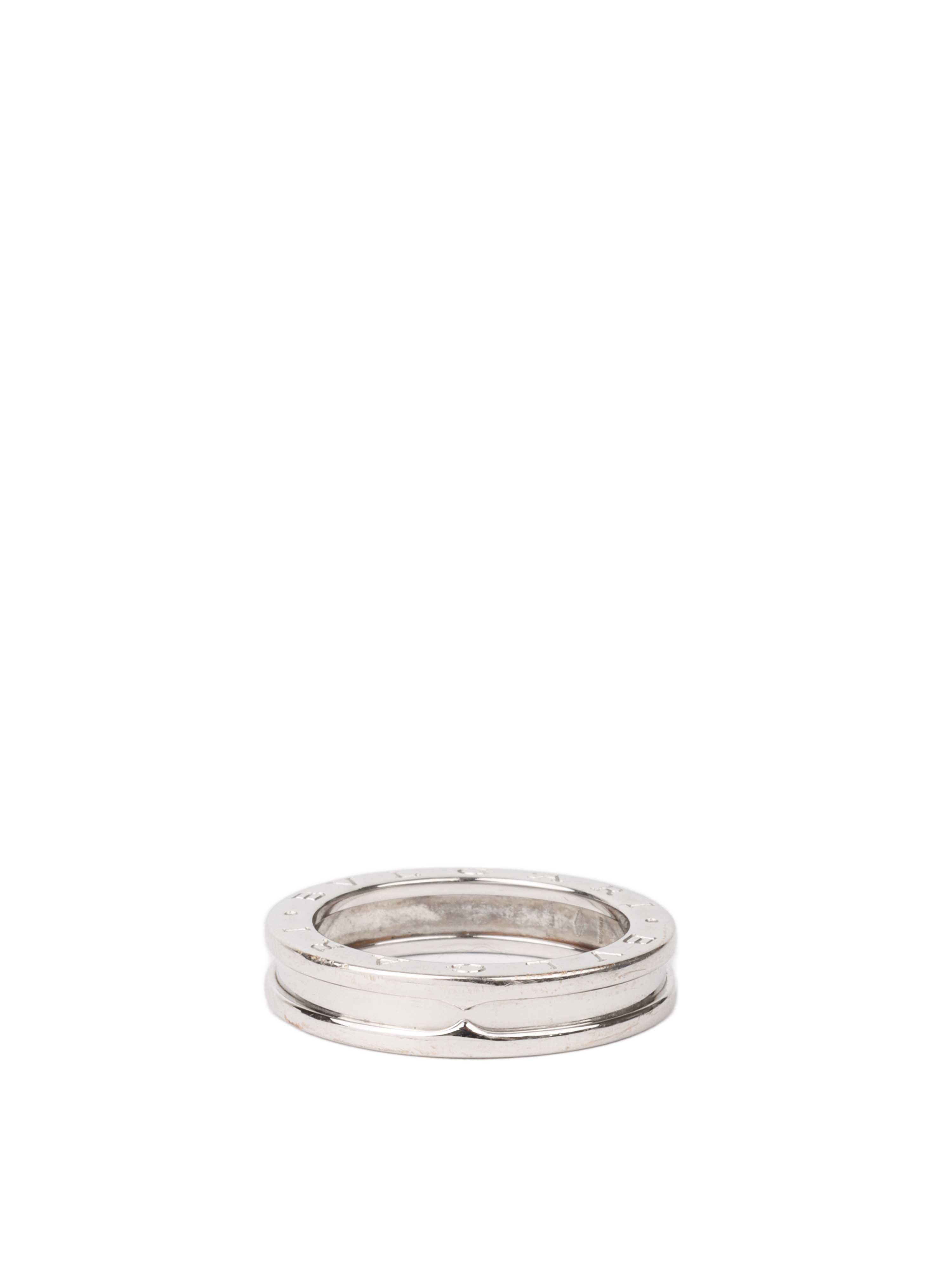 Bvlgari B Zero1 One Band Ring 18k White Gold.