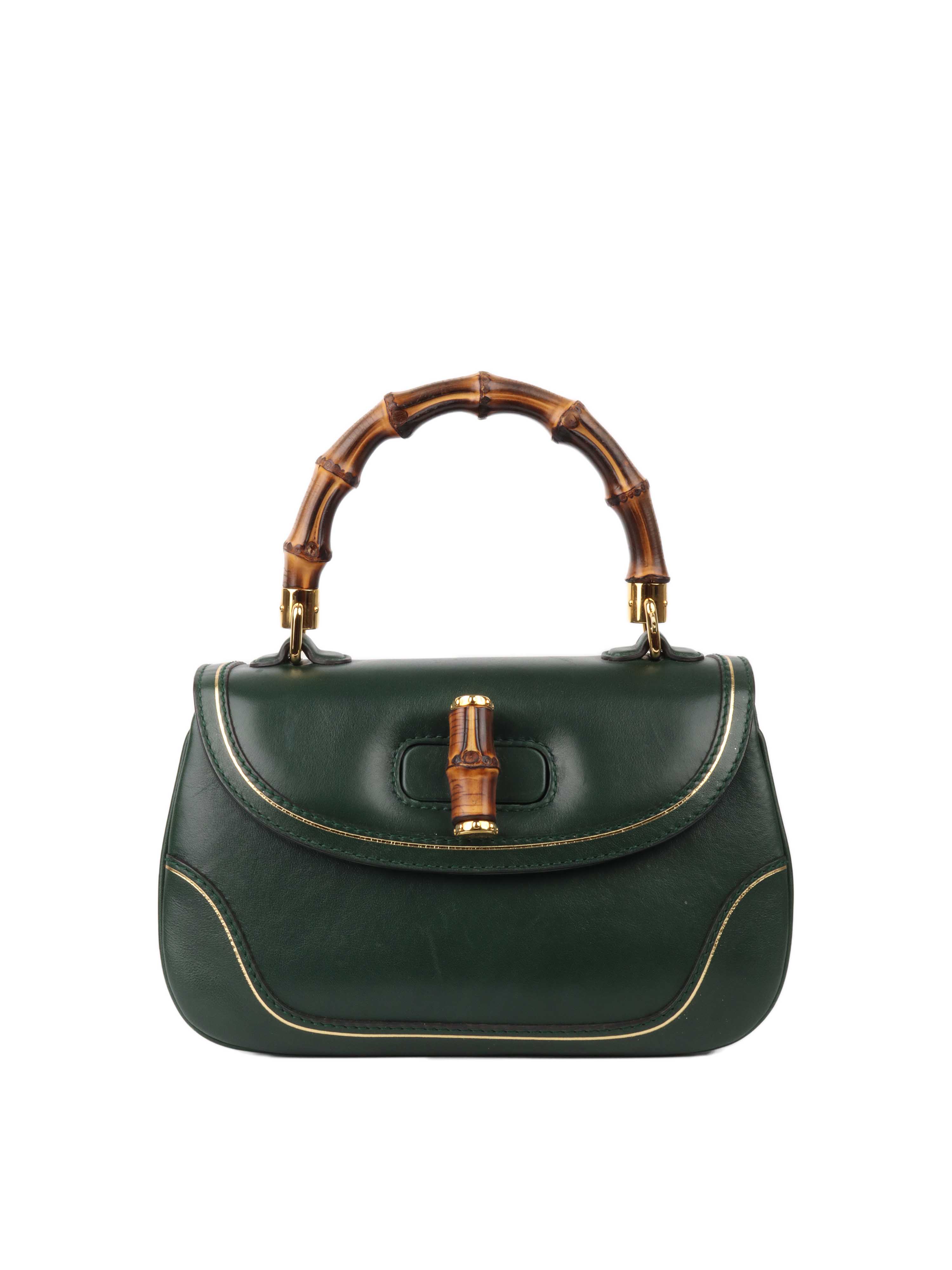 Gucci Vintage Green Bamboo Bag. Votre Luxe