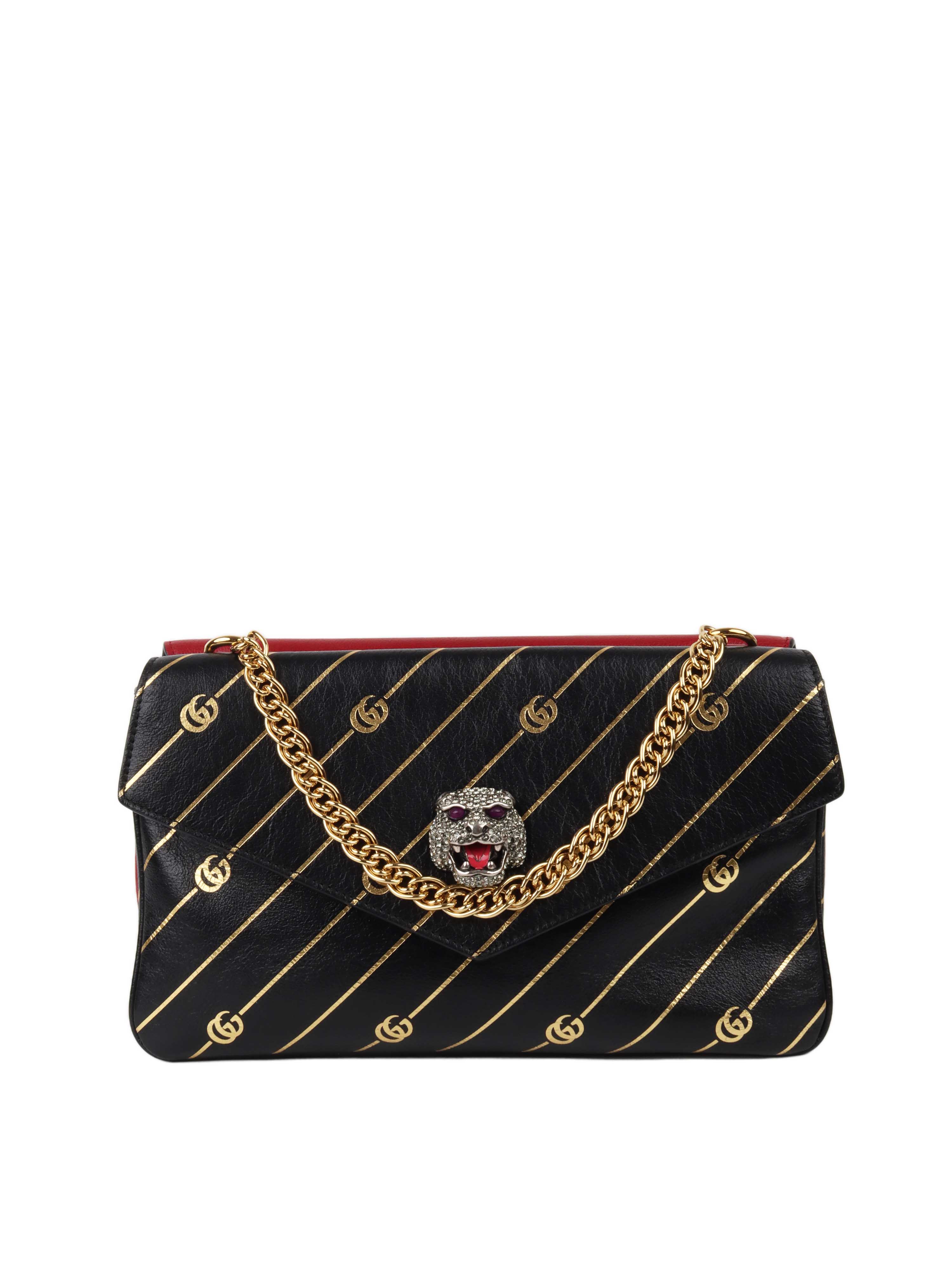 Gucci Black and Red Double Sided Thiara Clutch. Votre Luxe