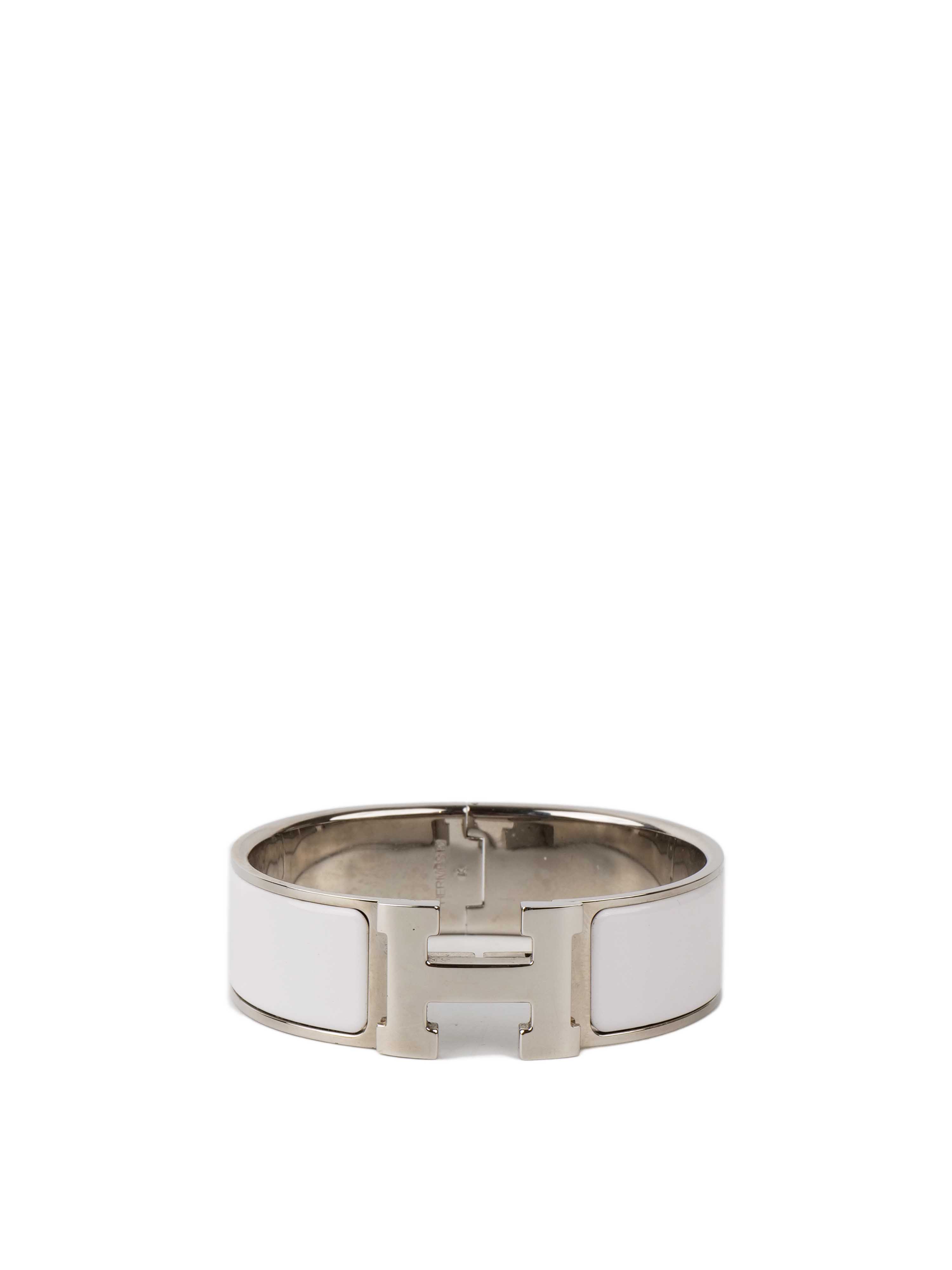 Hermes h shop bracelet white