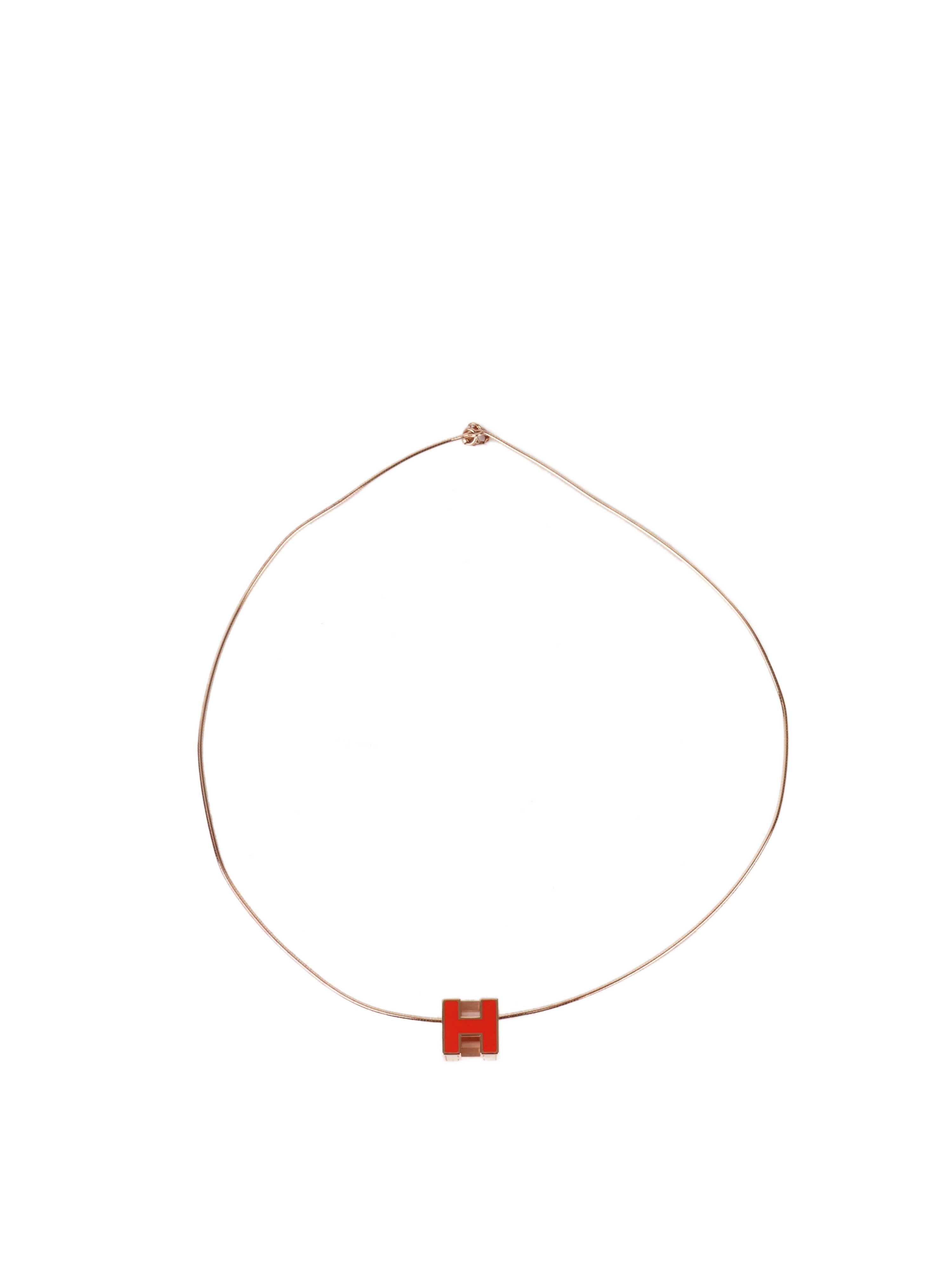 Hermes cage shop h necklace