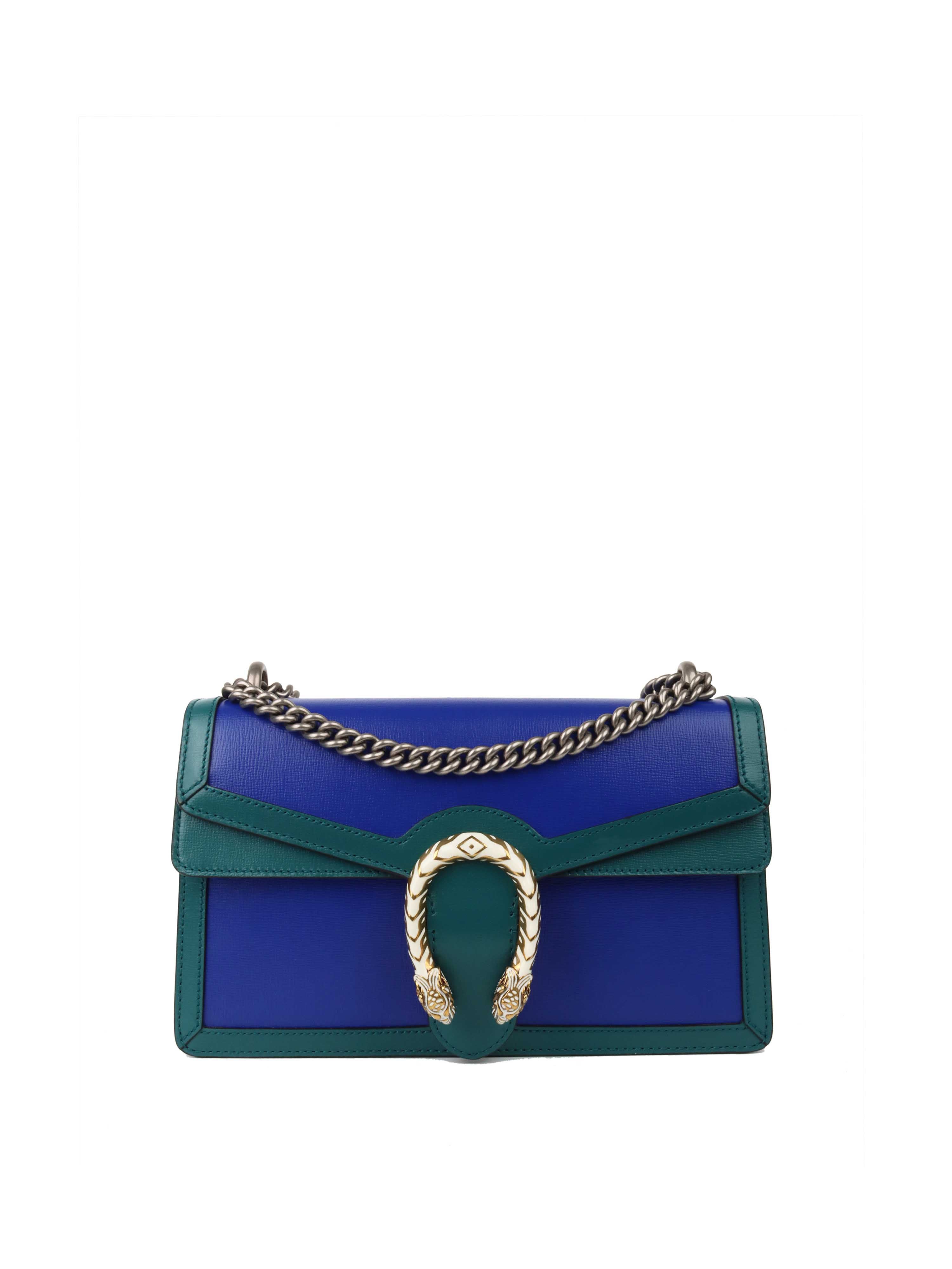 Gucci Limited Edition Green and Blue Dionysus Shoulder Bag