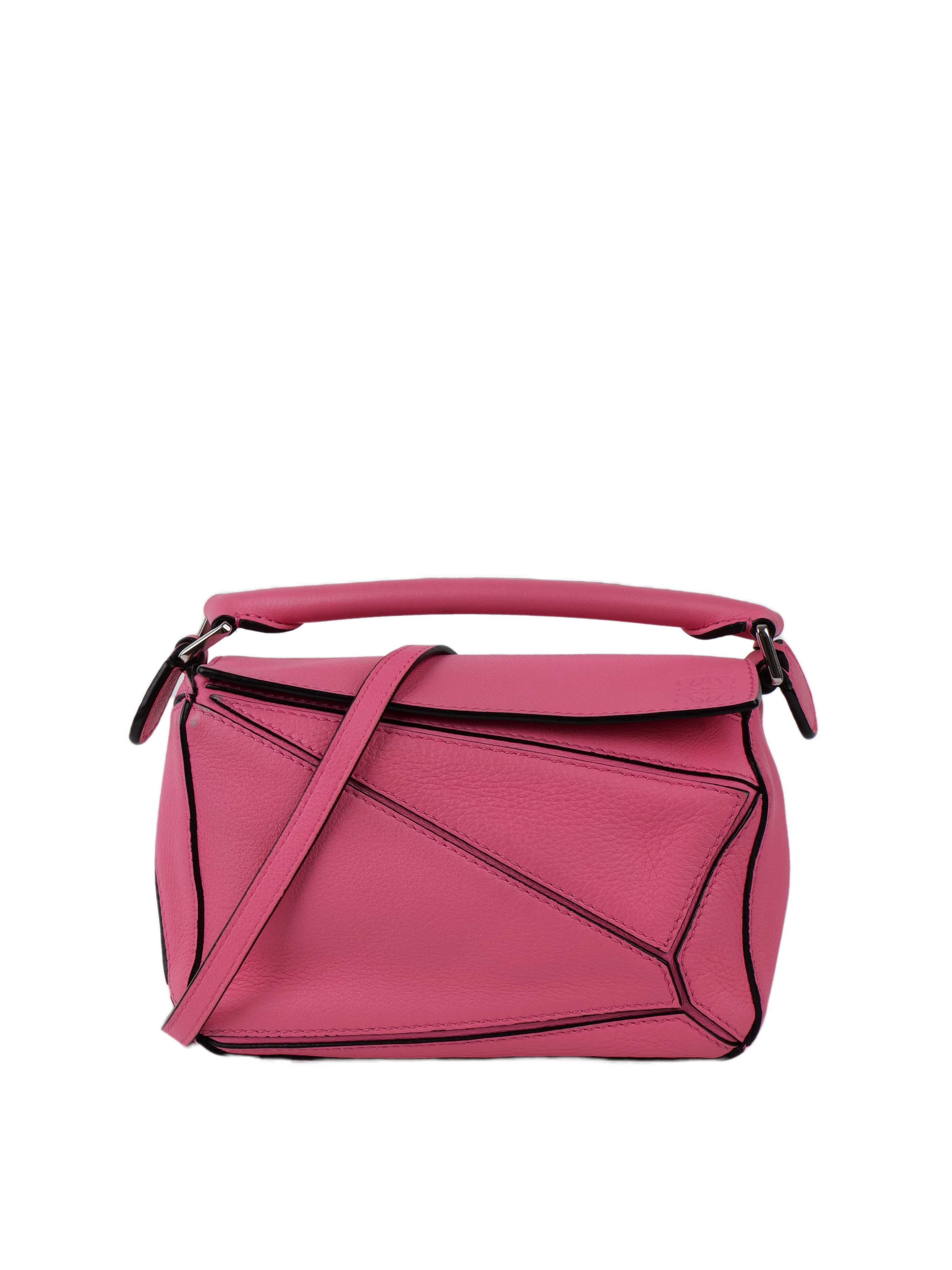 Pink loewe puzzle discount bag