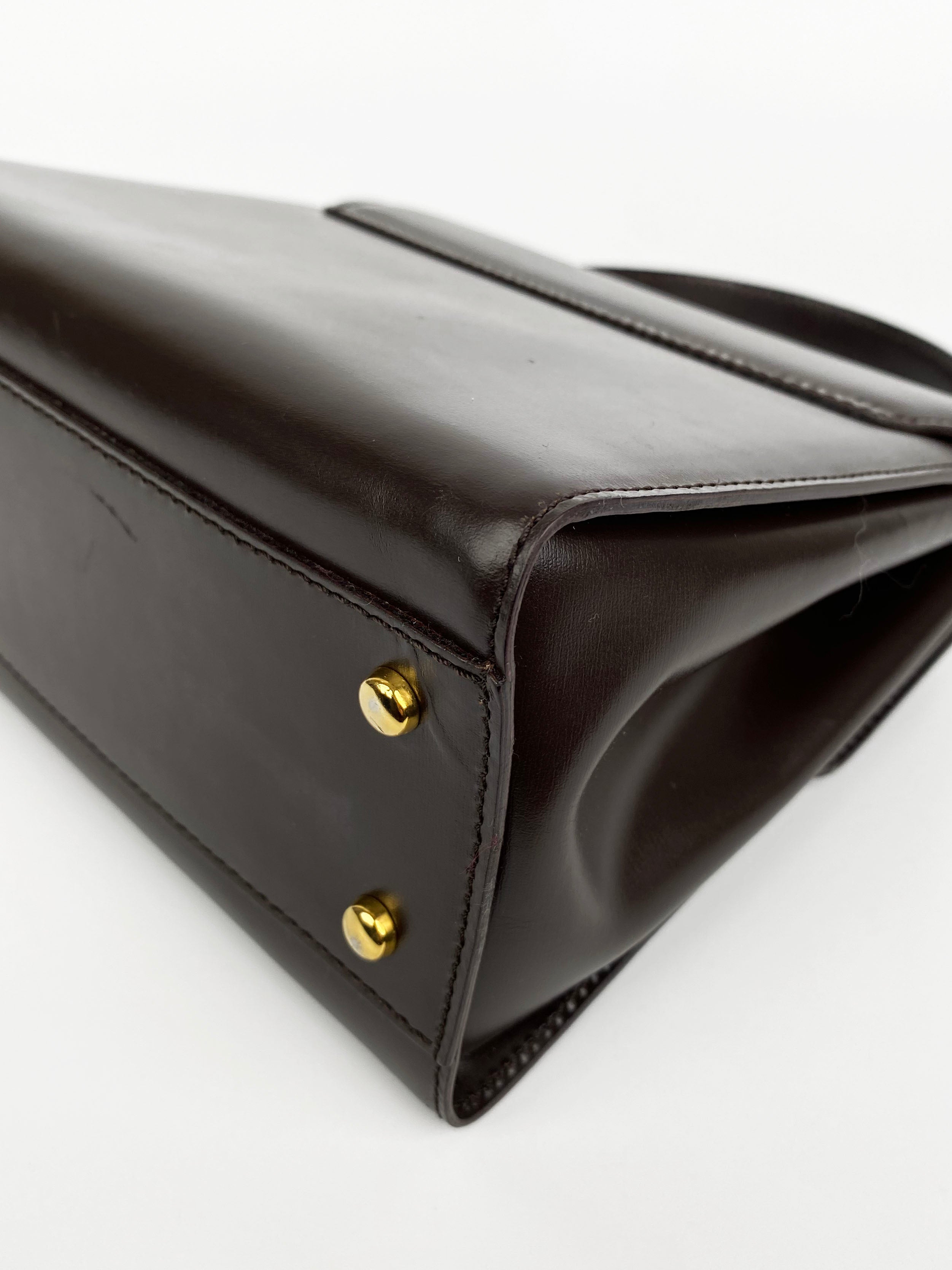 Celine Vintage Brown Top Handle Bag