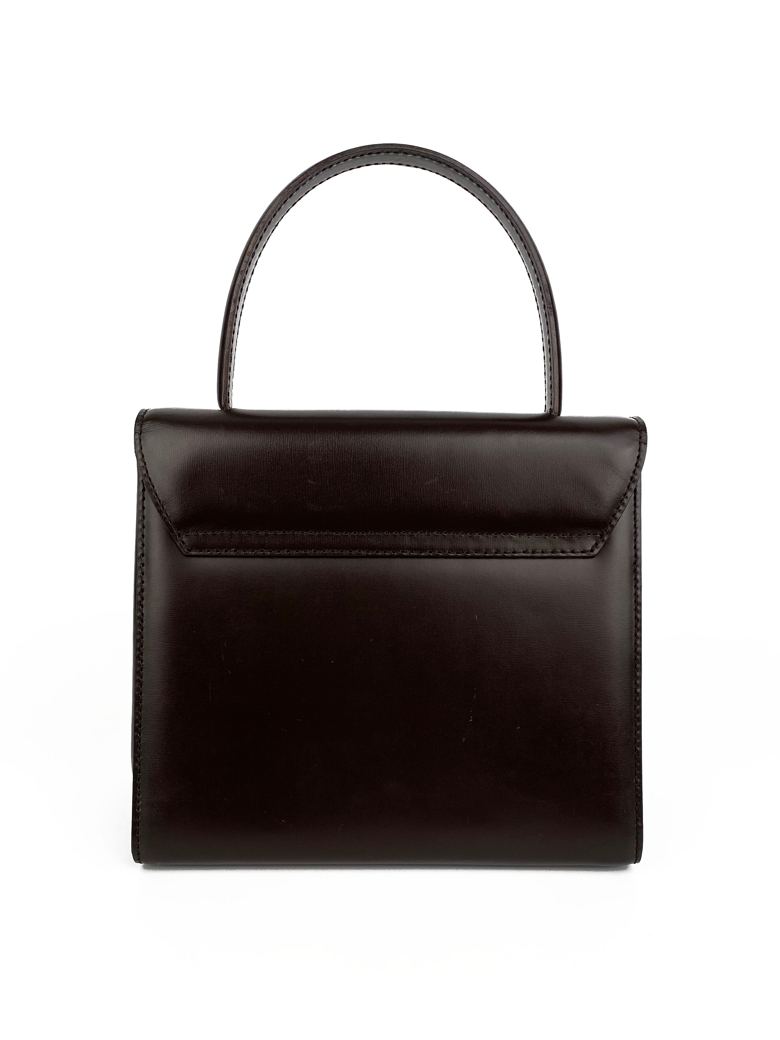 Celine Vintage Brown Top Handle Bag