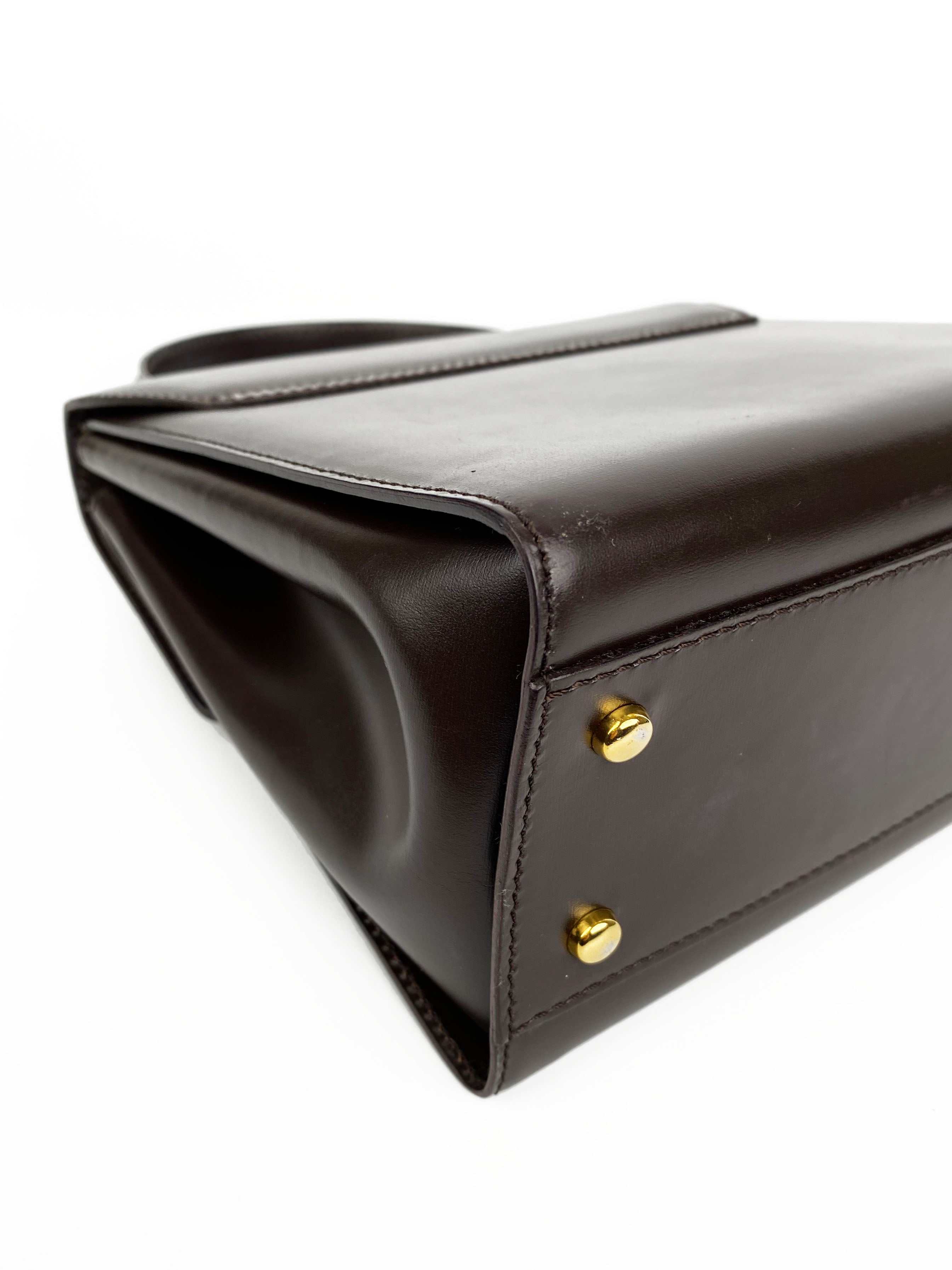 Celine Vintage Brown Top Handle Bag