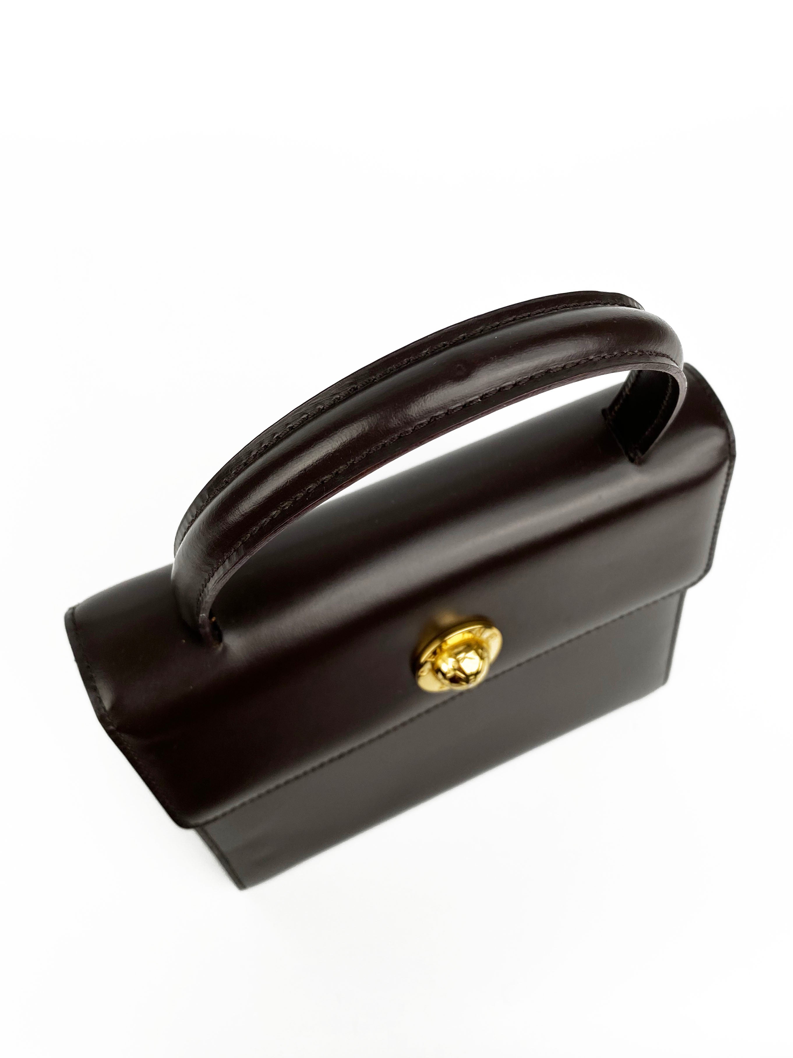 Celine Vintage Brown Top Handle Bag