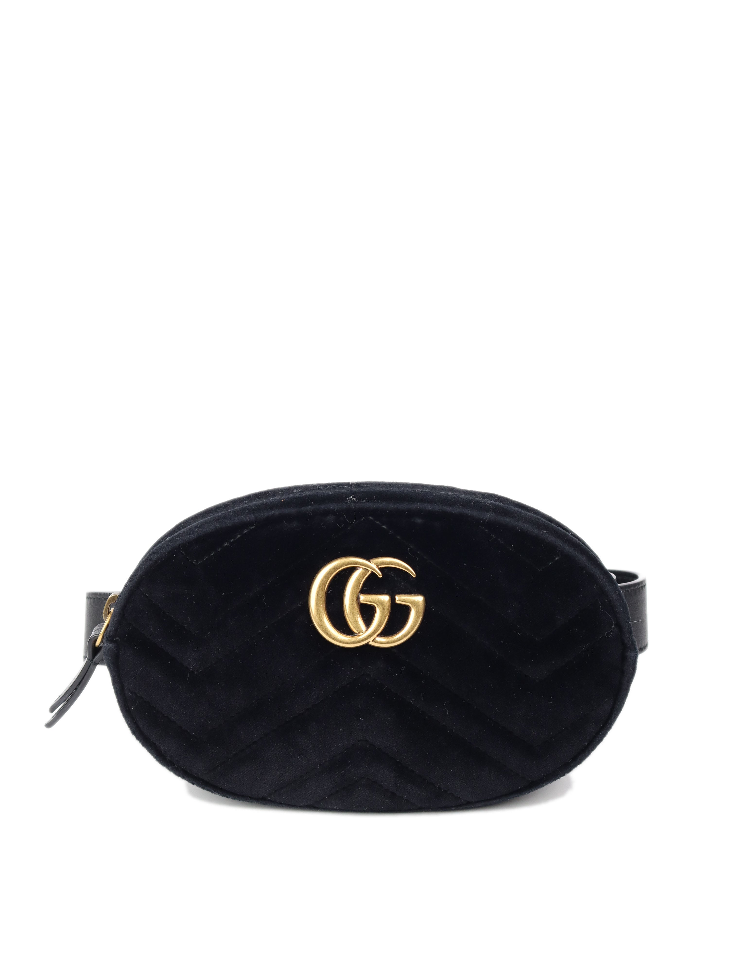 Gucci black velvet 2025 belt bag