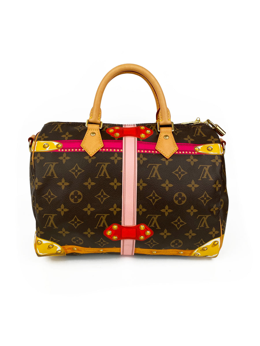 Louis Vuitton Speedy Bandouliere Bag Limited Edition Summer Trunks