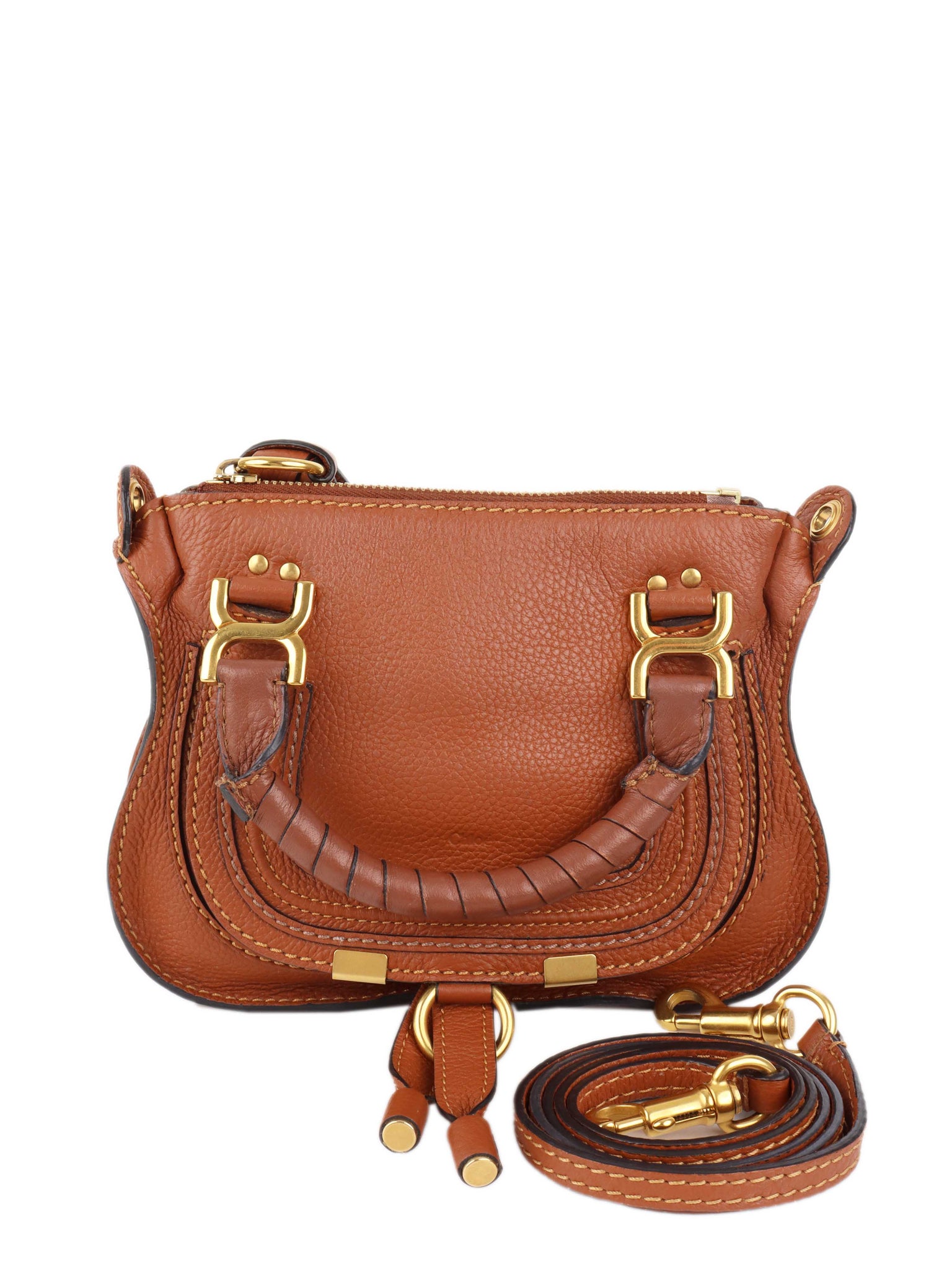 Chloe Brown Mini Marcie – Votre Luxe1