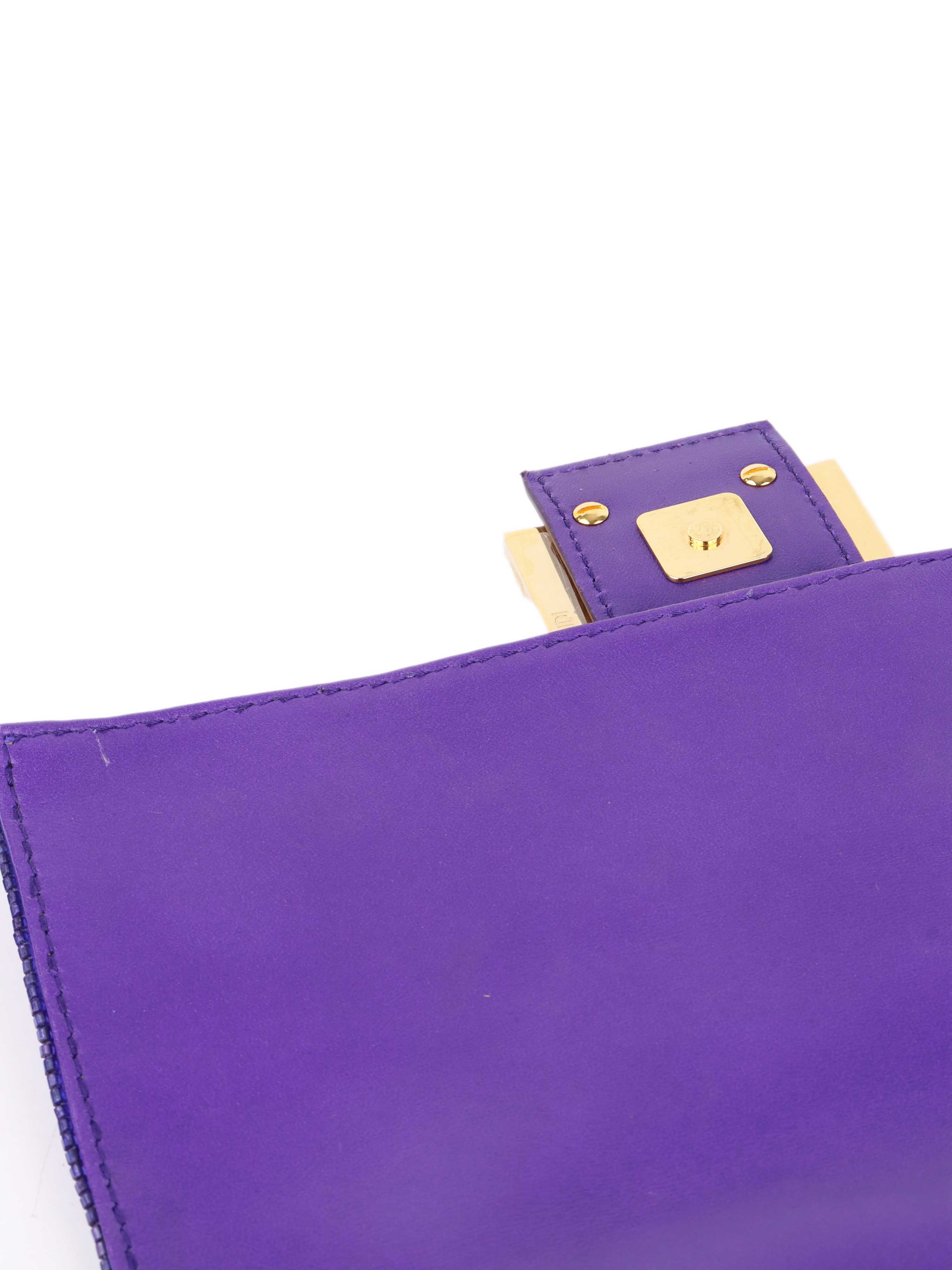 Fendi Purple Sequinned Baguette Bag.