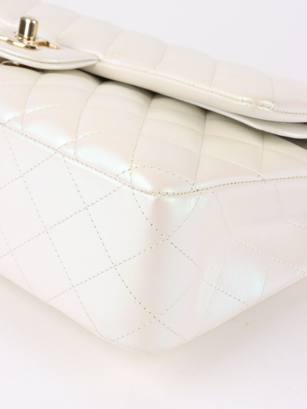 Chanel Ivory Irridecent Medium Classic Flap LGHW