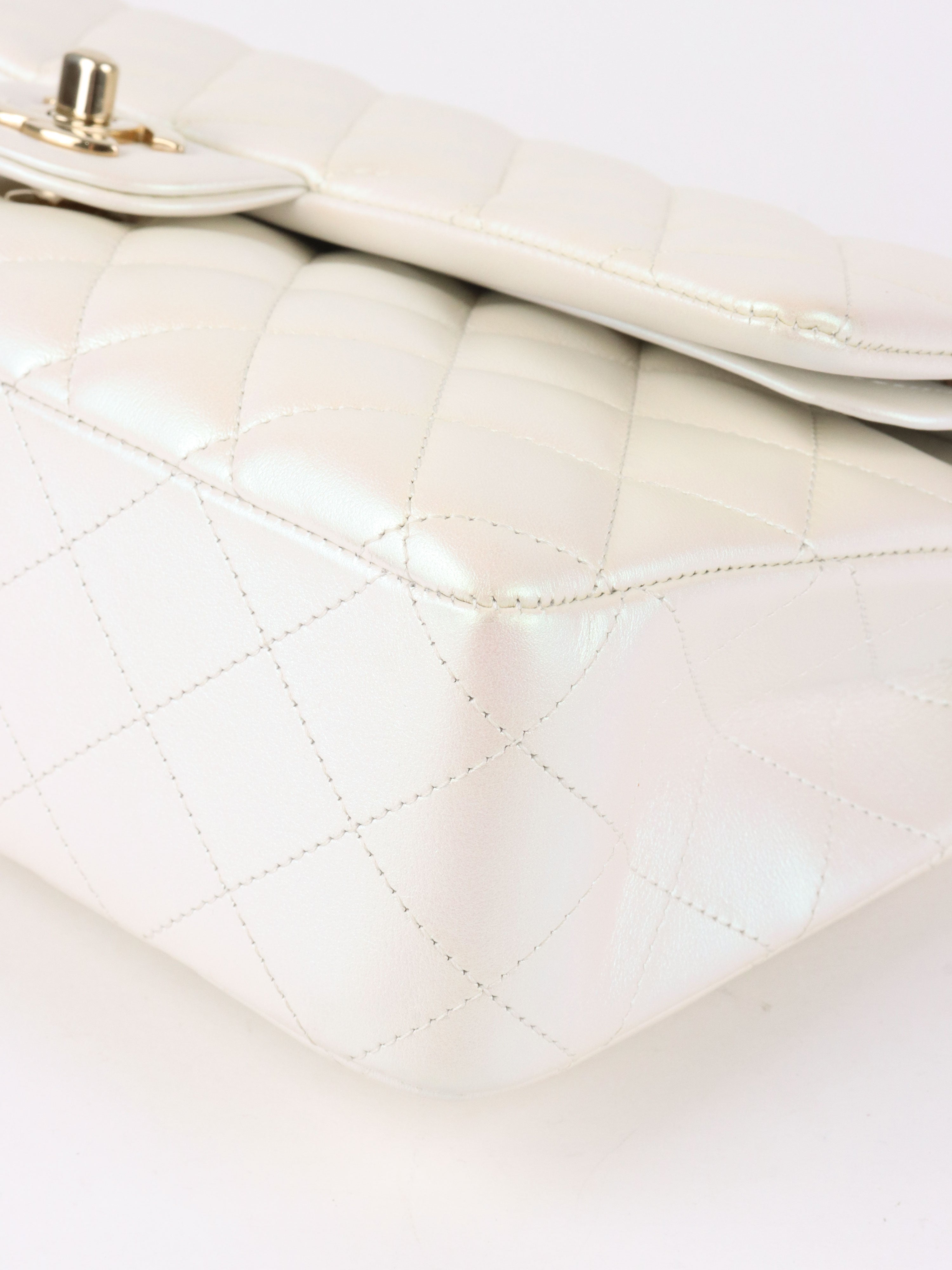 Chanel Ivory Irridecent Medium Classic Flap LGHW