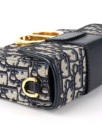 Dior 30 Montaigne Navy Oblique Box Bag
