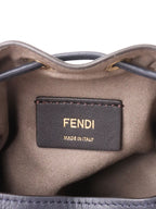 Fendi Mini Navy Fabric Mon Tresor Bucket Bag