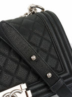 Chanel Black Medium Soft Caviar Boy Bag SHW.