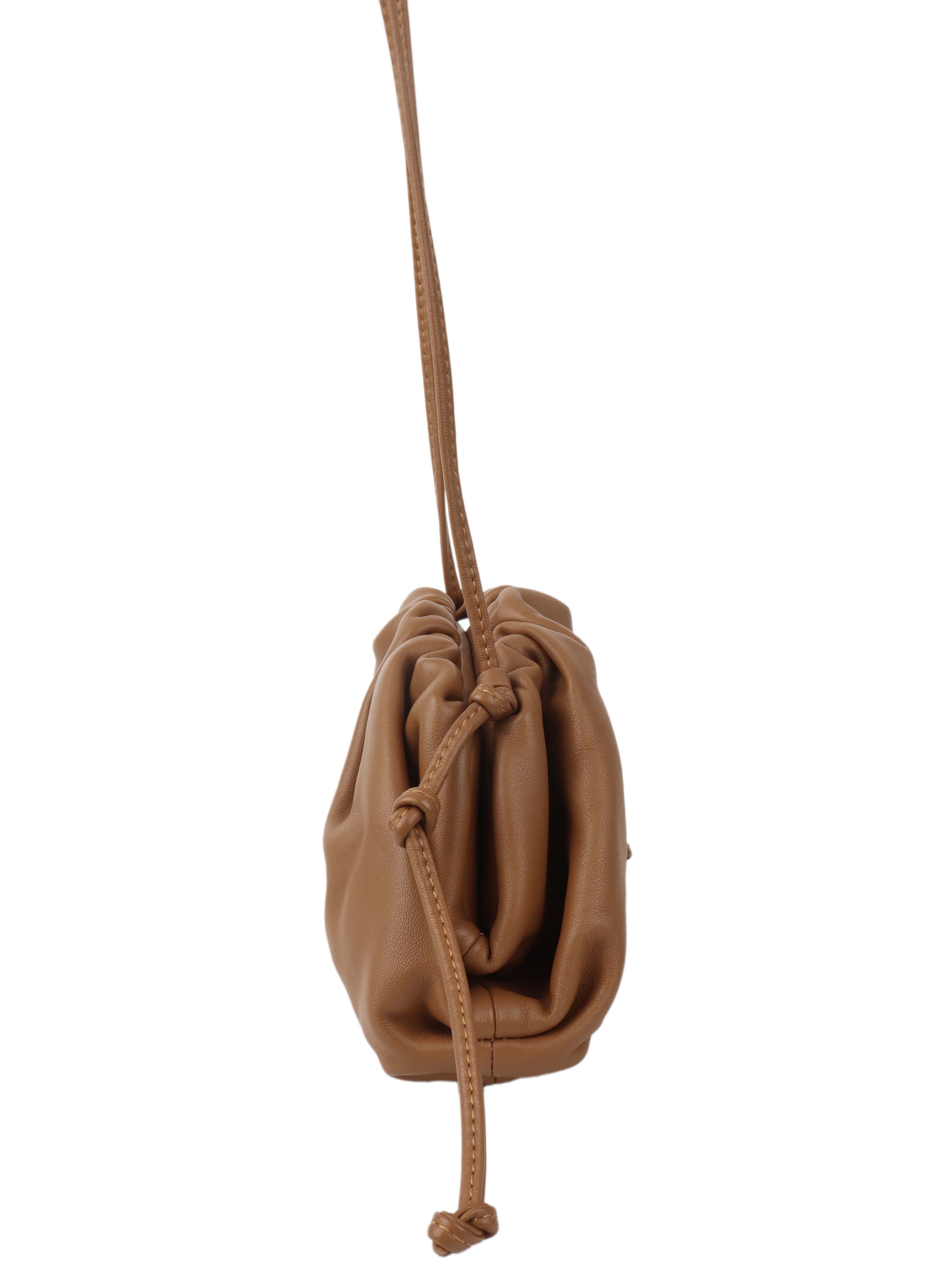 Bottega Veneta Mini Pouch in Tan.