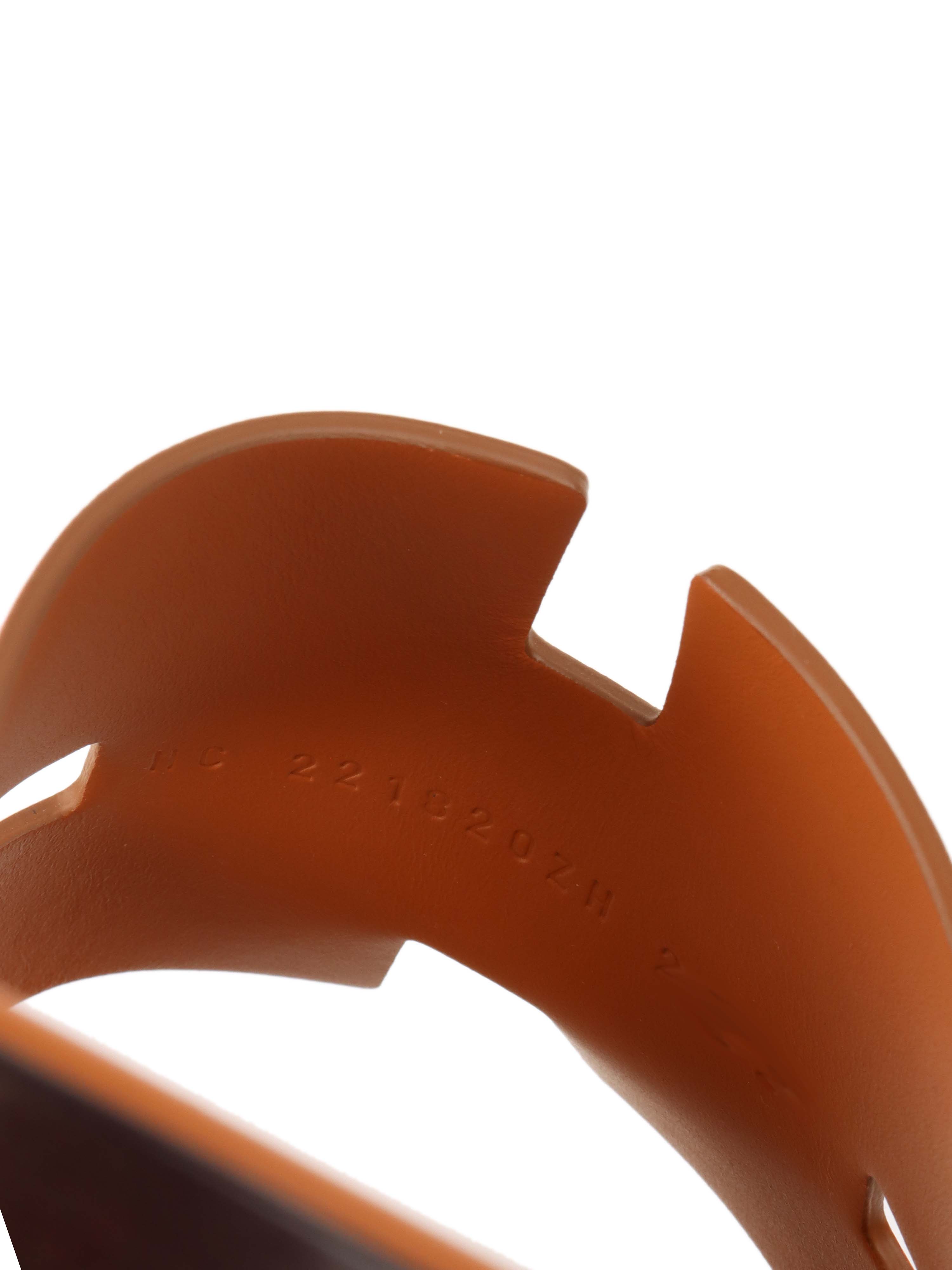 Hermes Marron Glaise Izmir Sandals.