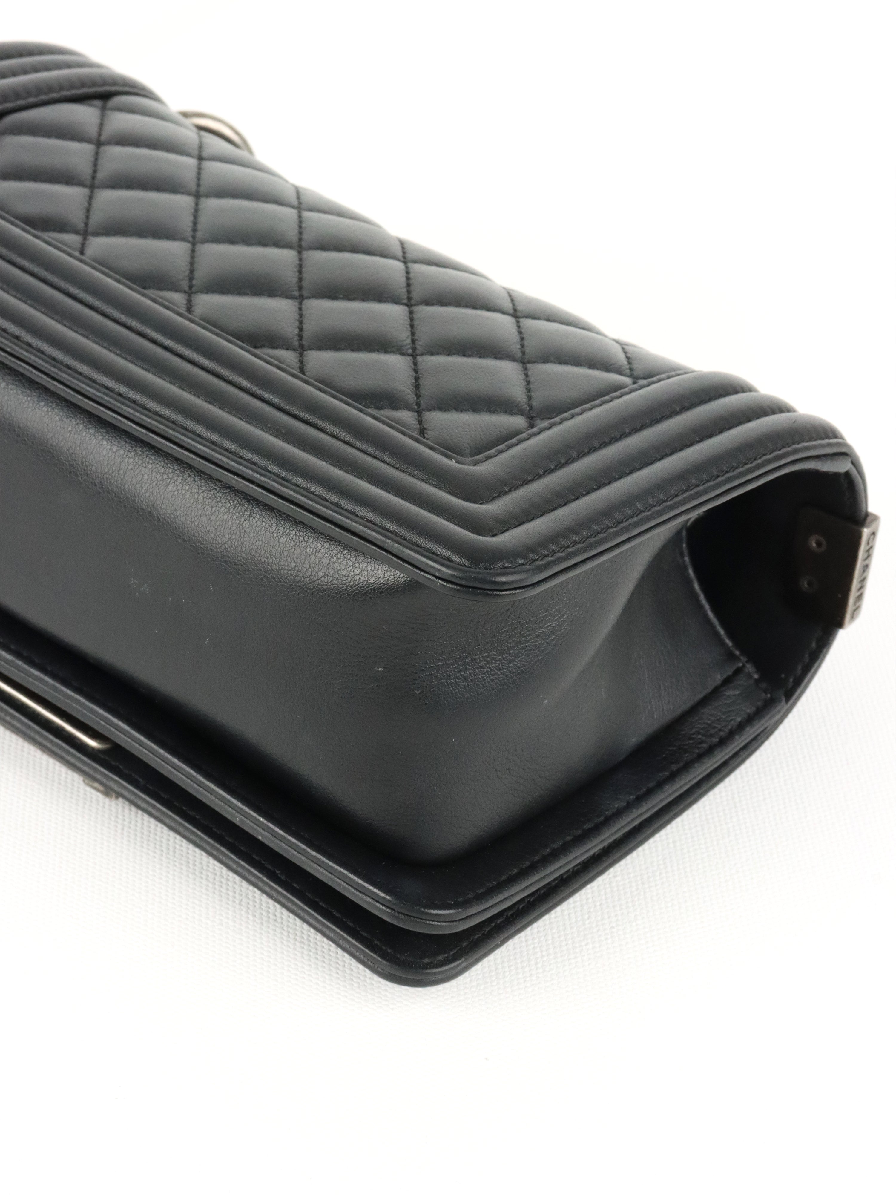 Chanel Small Black Lambskin Boy Bag