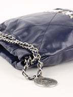 Chanel Mini 22 Navy Shiny Calfskin Quilted Bag