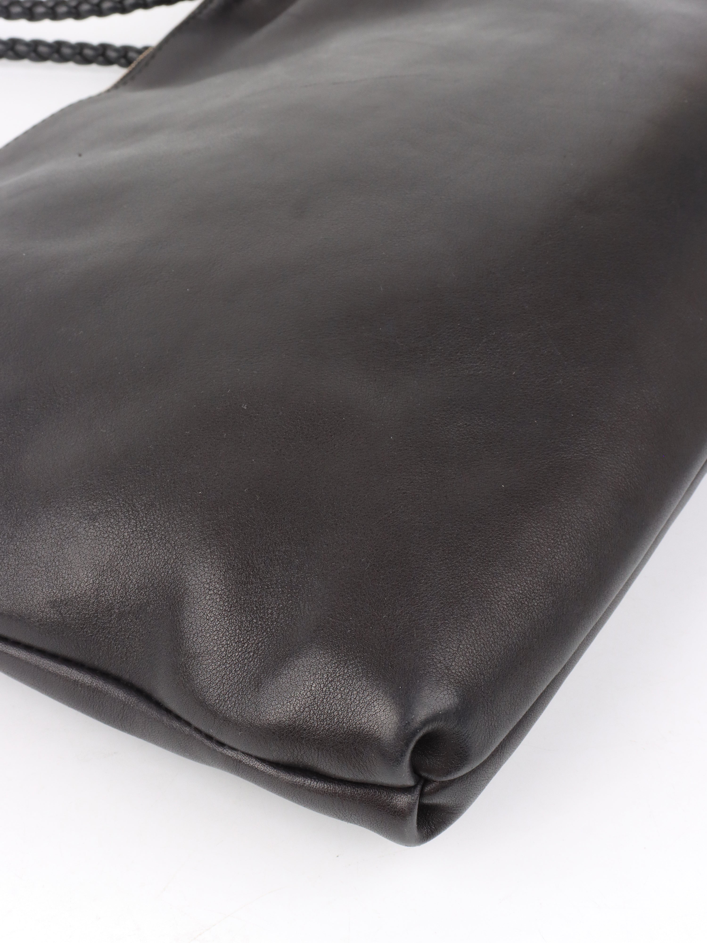 Gucci Black Leather Tote.