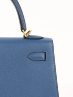 Hermes S4 Deep Blue Kelly 25 Epsom leather GHW Stamp D