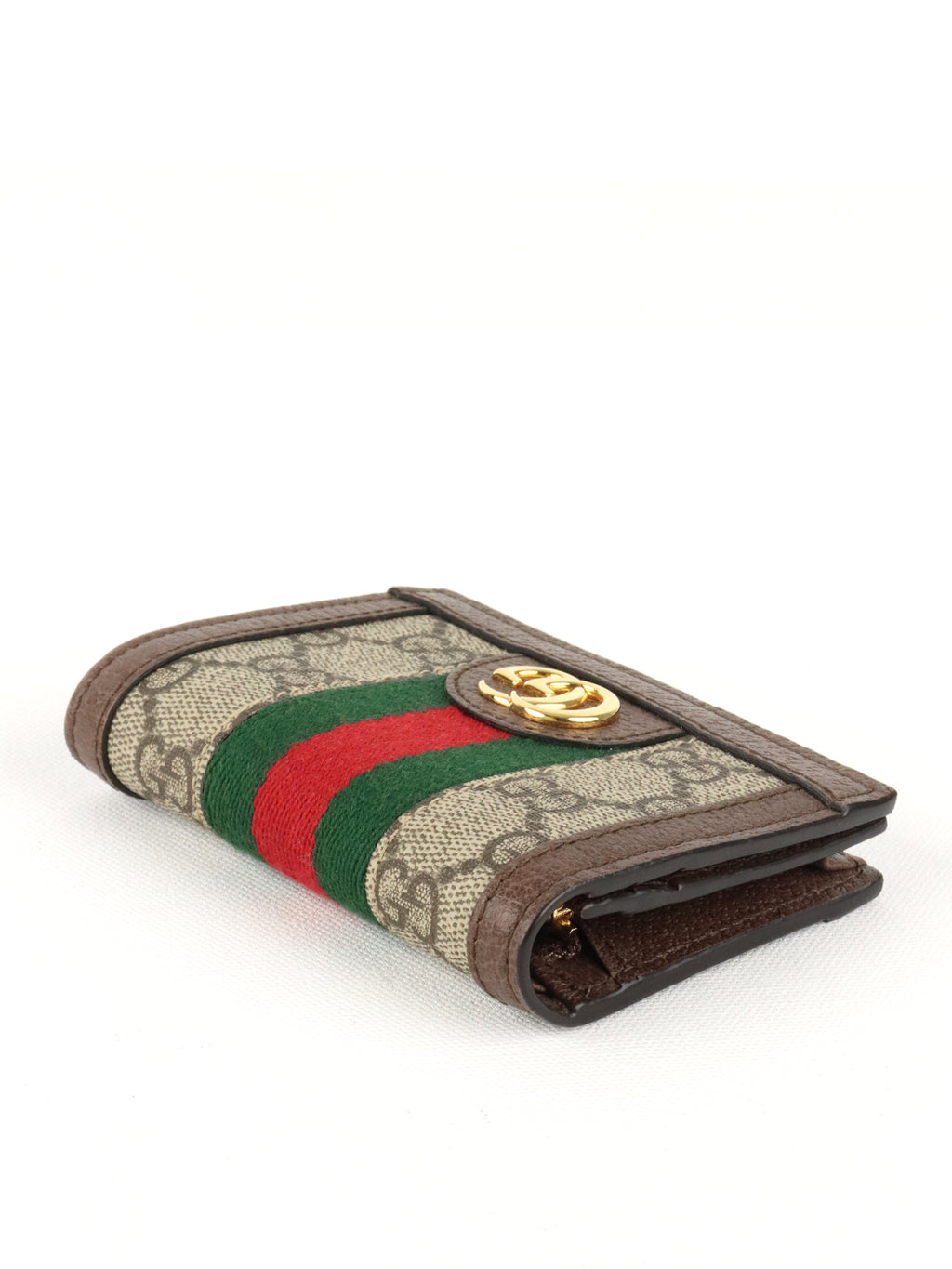 Gucci Brown Ophidia Card Case Wallet