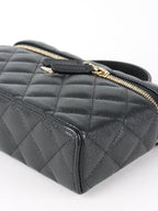 Chanel Black Caviar Classic Vanity With Chain