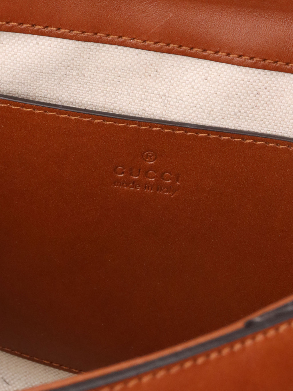Gucci Brown Charisma Logo Embossed Leather Shoulder Bag