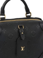 Louis Vuitton Black Monogram Empreinte Petite Malle Souple Bag.