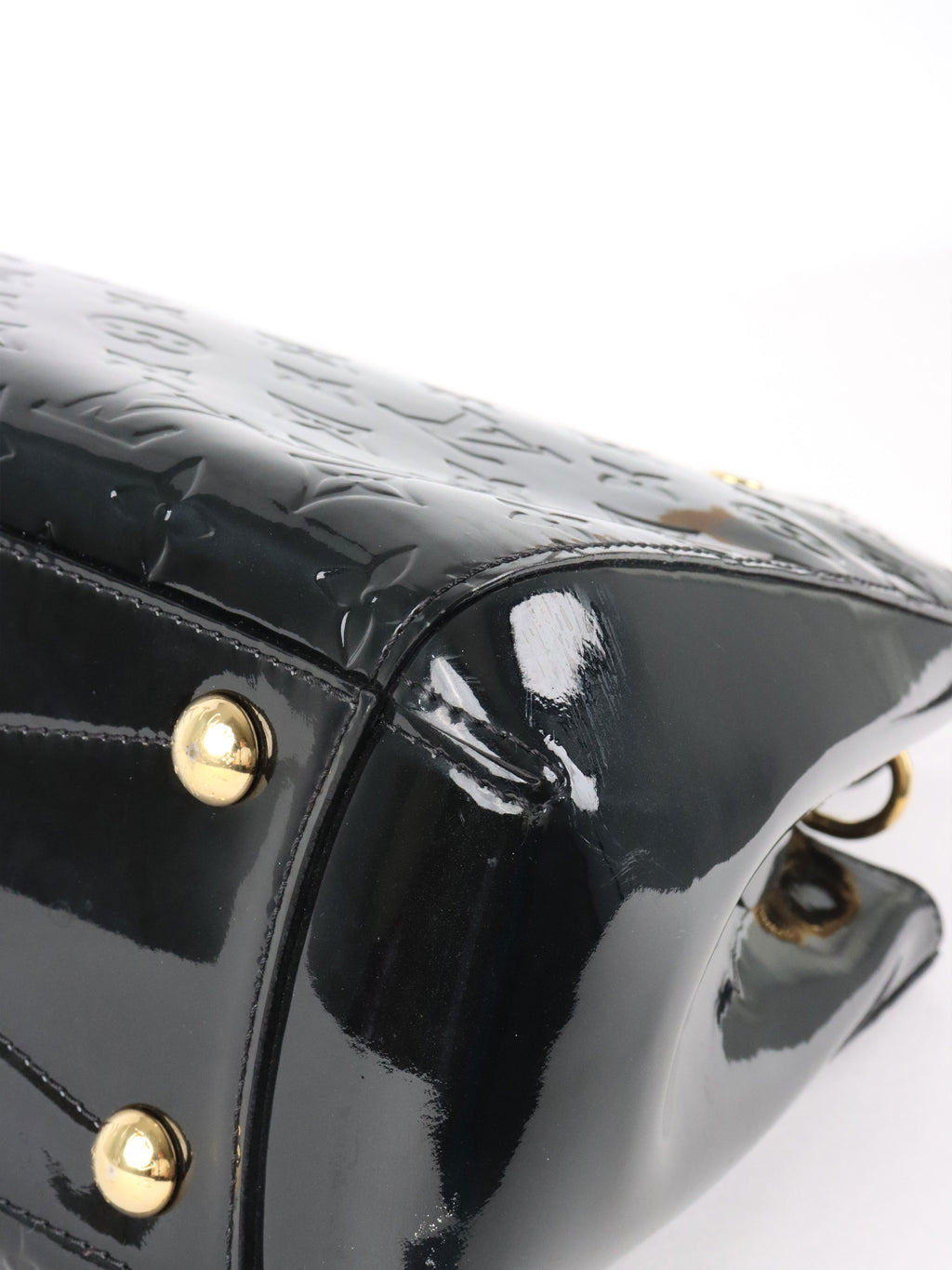 Louis Vuitton Black Monogram Vernis Montaigne MM Satchel Bag