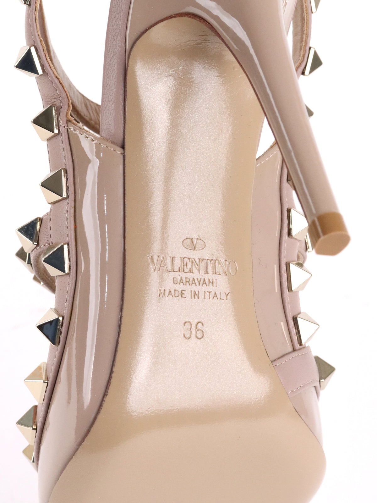 Valentino Poudre Rockstuds Ankle Strap Pump 100mm