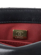 Chanel 21B Black Lambskin Quilted Mini Square Flap Bag GHW