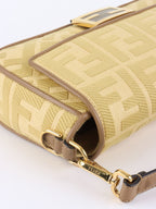 Fendi Woven Rafia Vitello Baguette  Bag.