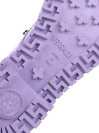 Versace Lavender Medusa Patent Leather Boots 40