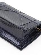 Dior Small Metallic Navy Diorama Bag LGHW