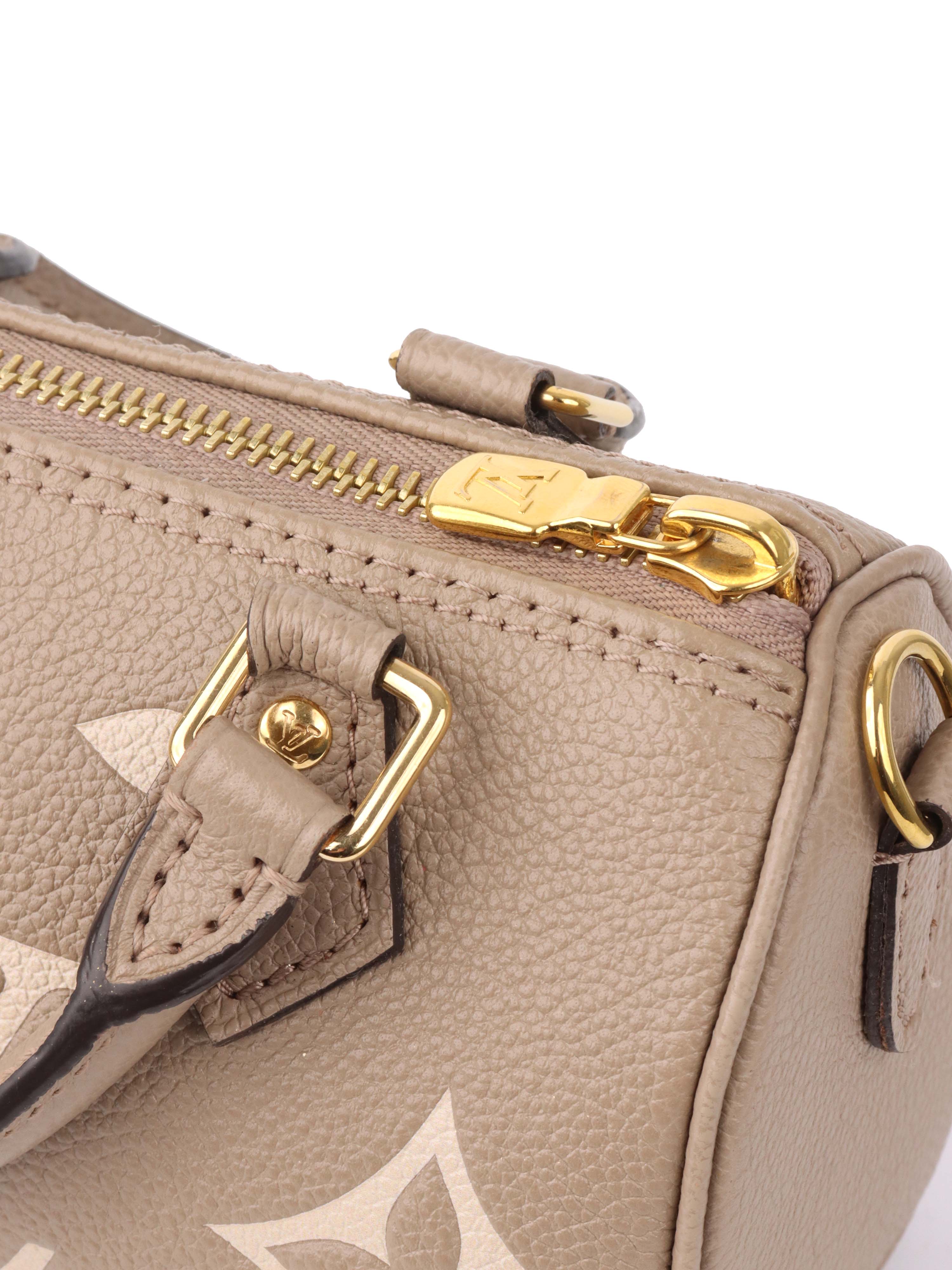 Louis Vuitton Cream Empreinte Nano Speedy Bag