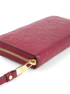 Louis Vuitton Rouge Grenat Monogram Empreinte Zippy Wallet