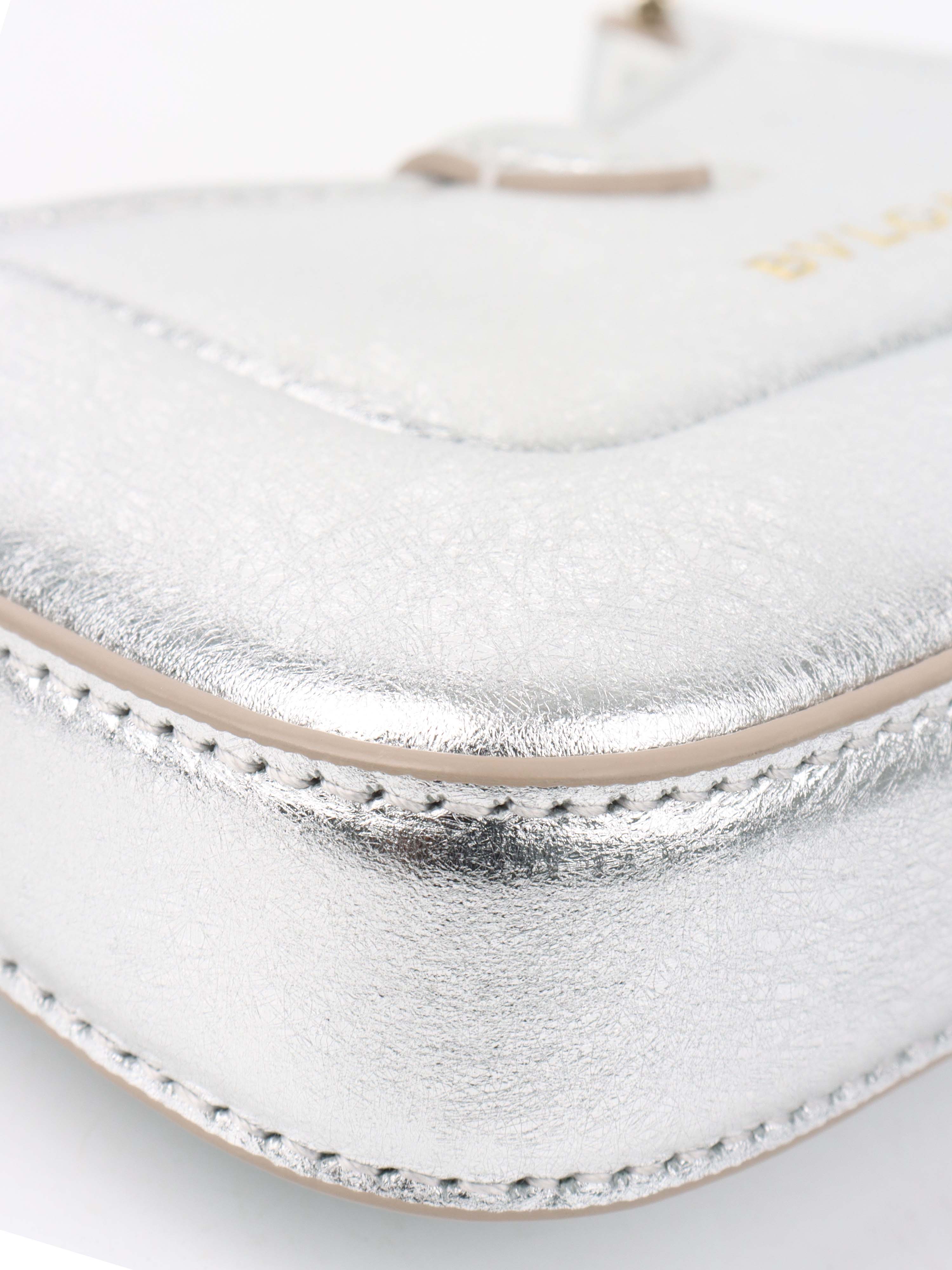 Bvlgari Metallic Silver mini Serpenti Shoulder Bag.