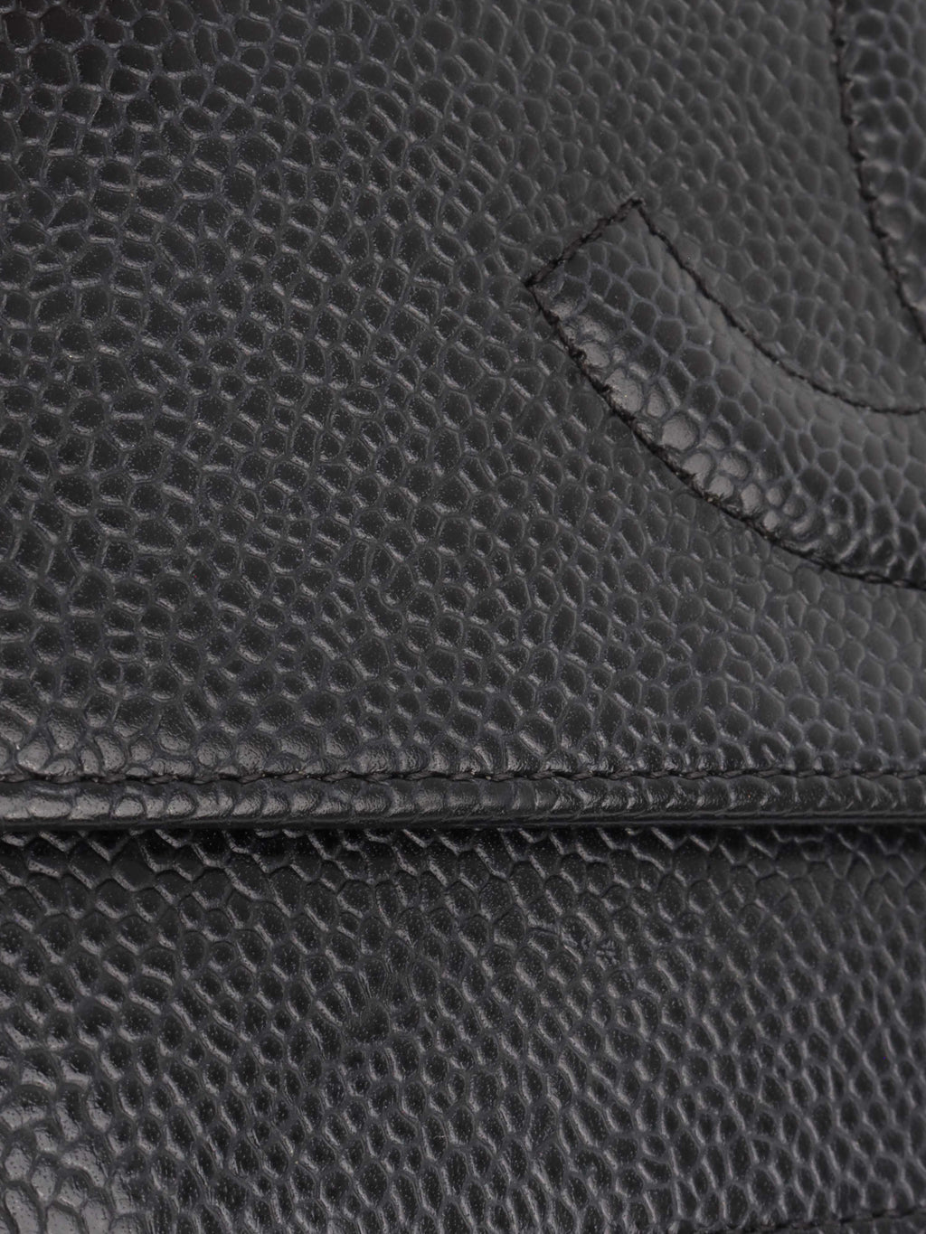 Chanel Black Caviar Wallet on Chain.