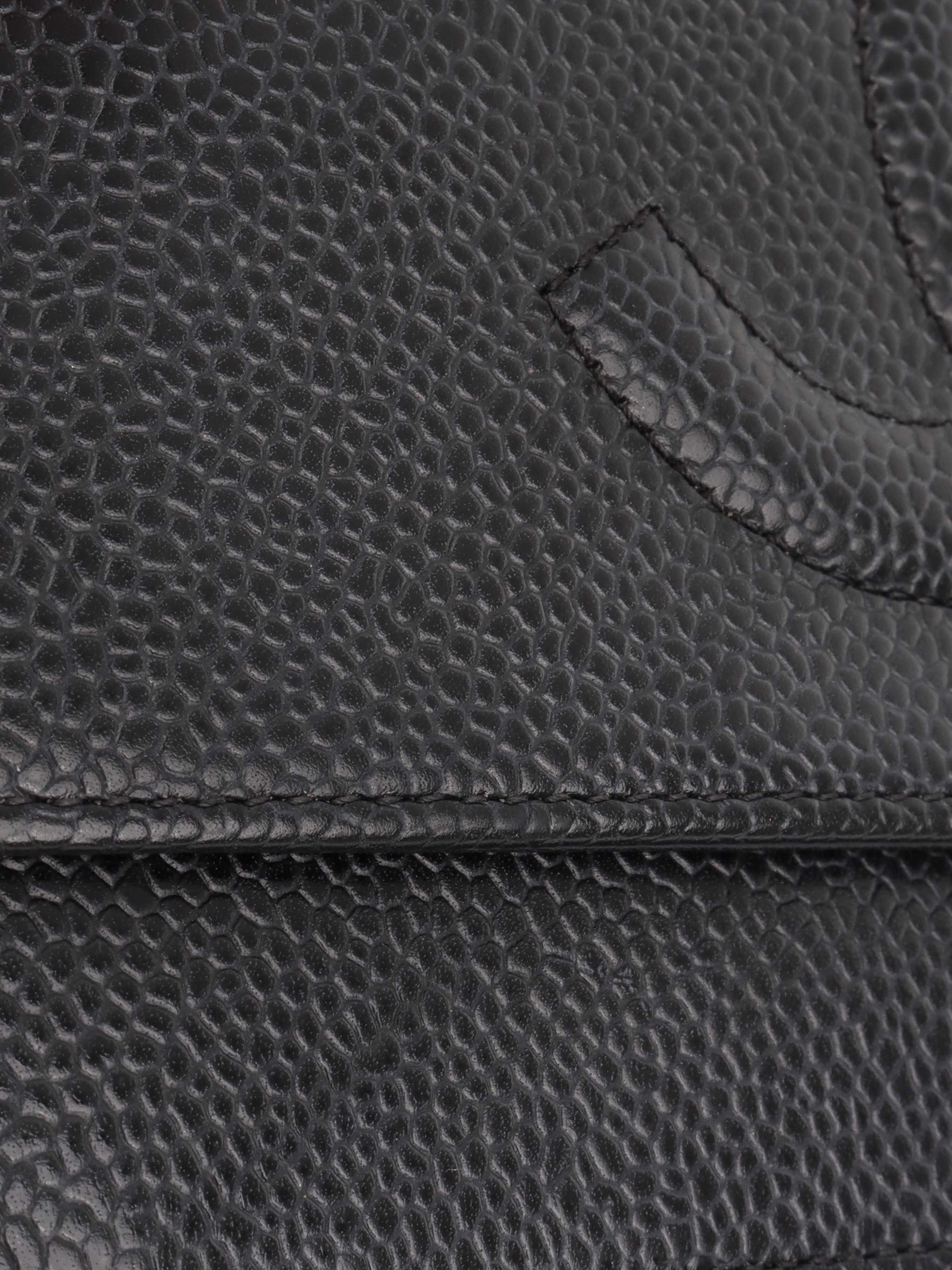 Chanel Black Caviar Wallet on Chain.