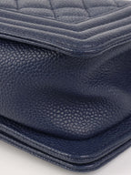 Chanel Small Caviar Navy Boy Bag GHW.