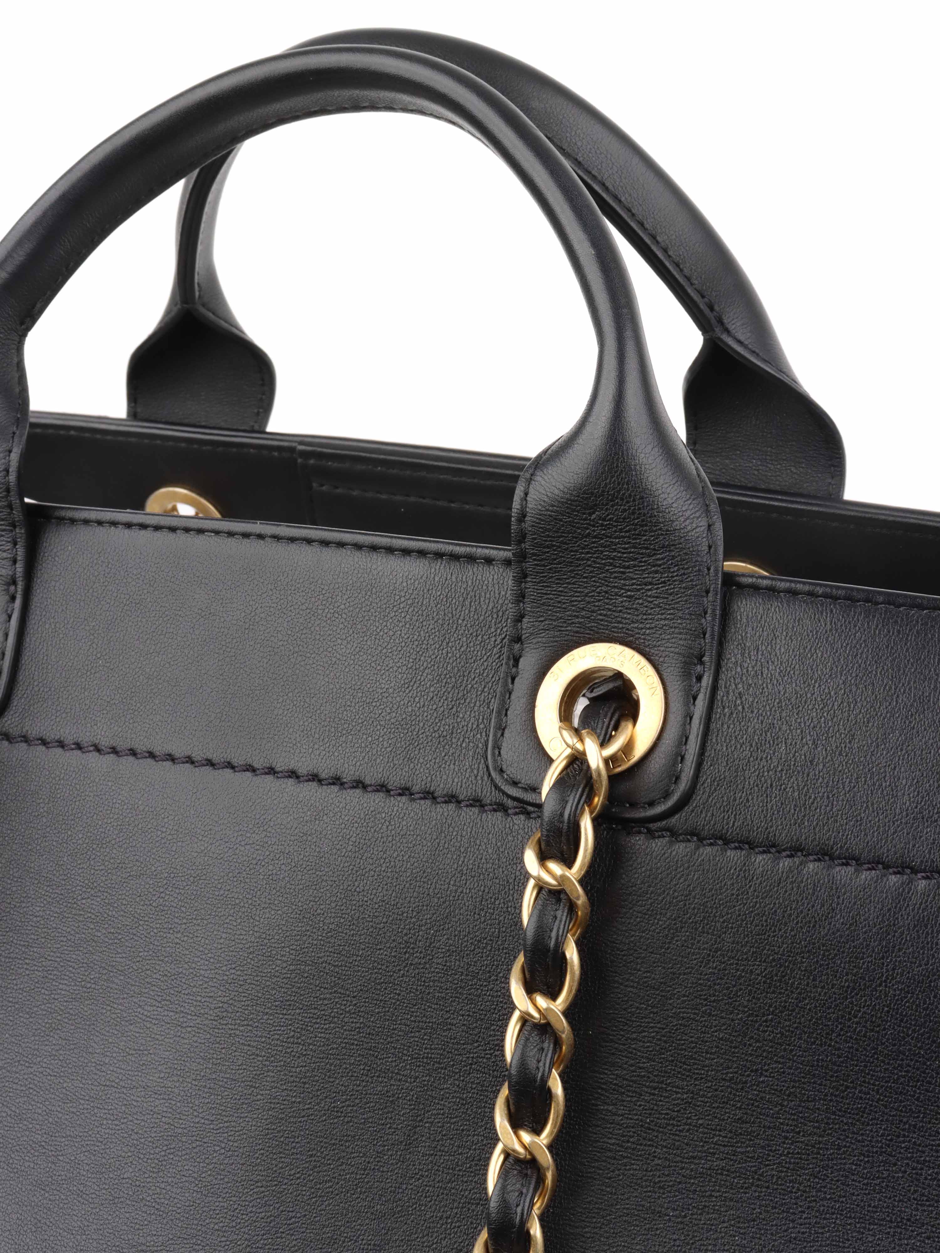 Chanel Black & Raffia Deauville Tote.