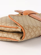 Celine Vintage Macadam Pattern Coated Canvas Clutch Bag