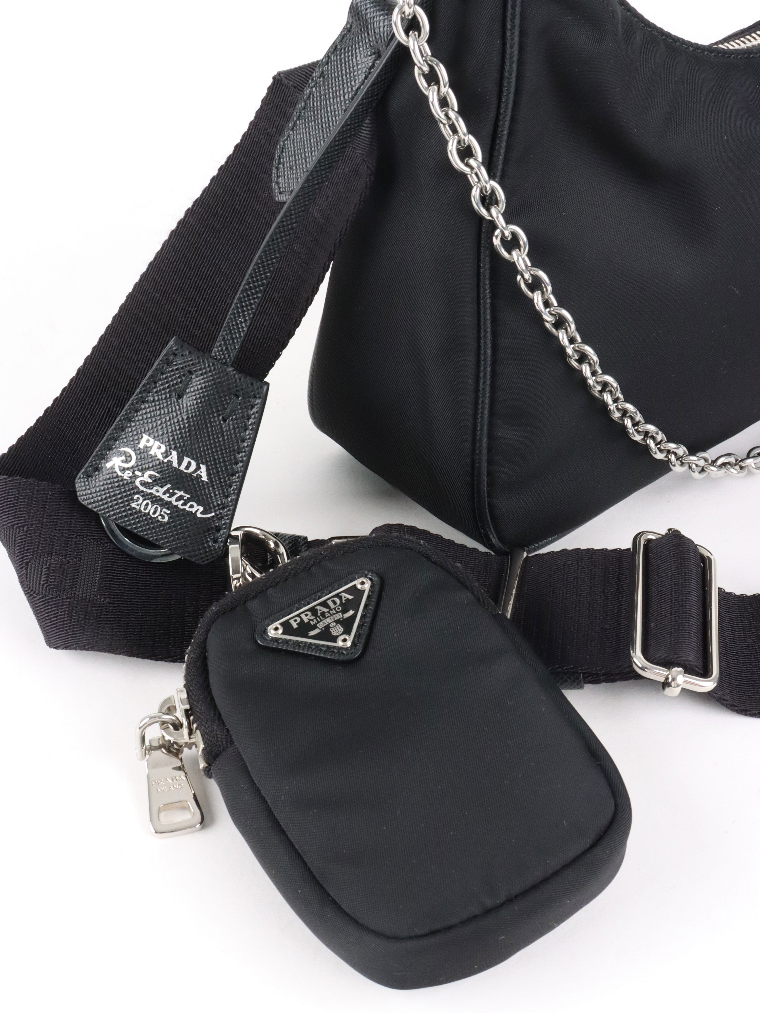 Prada Black Re-edition 2005 Re-Nylon Bag