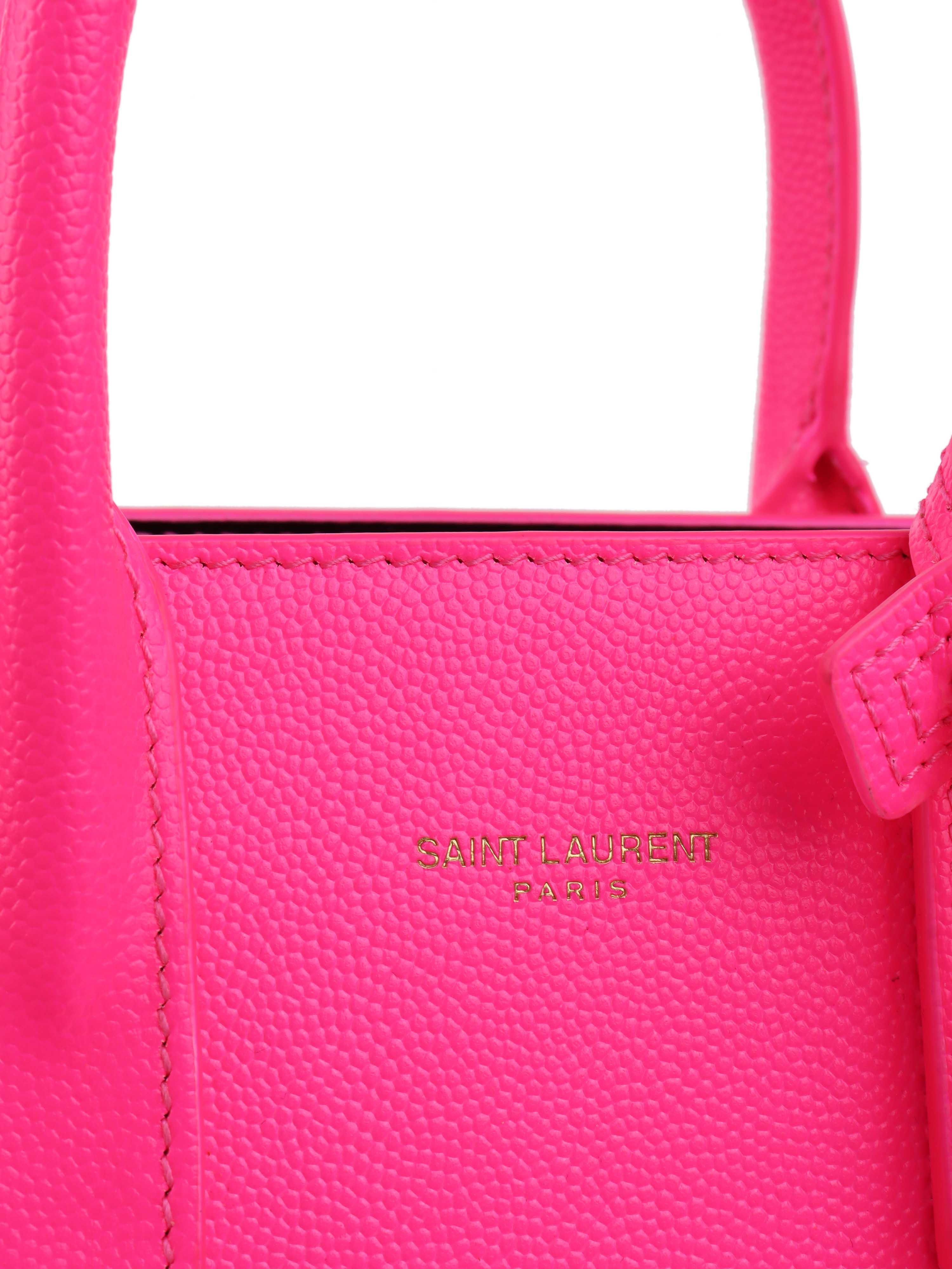 Saint Laurent Neon Pink Sac De Jour.