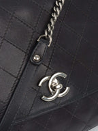 Chanel Black Lambskin 2016 Two - Way Bag SHW.