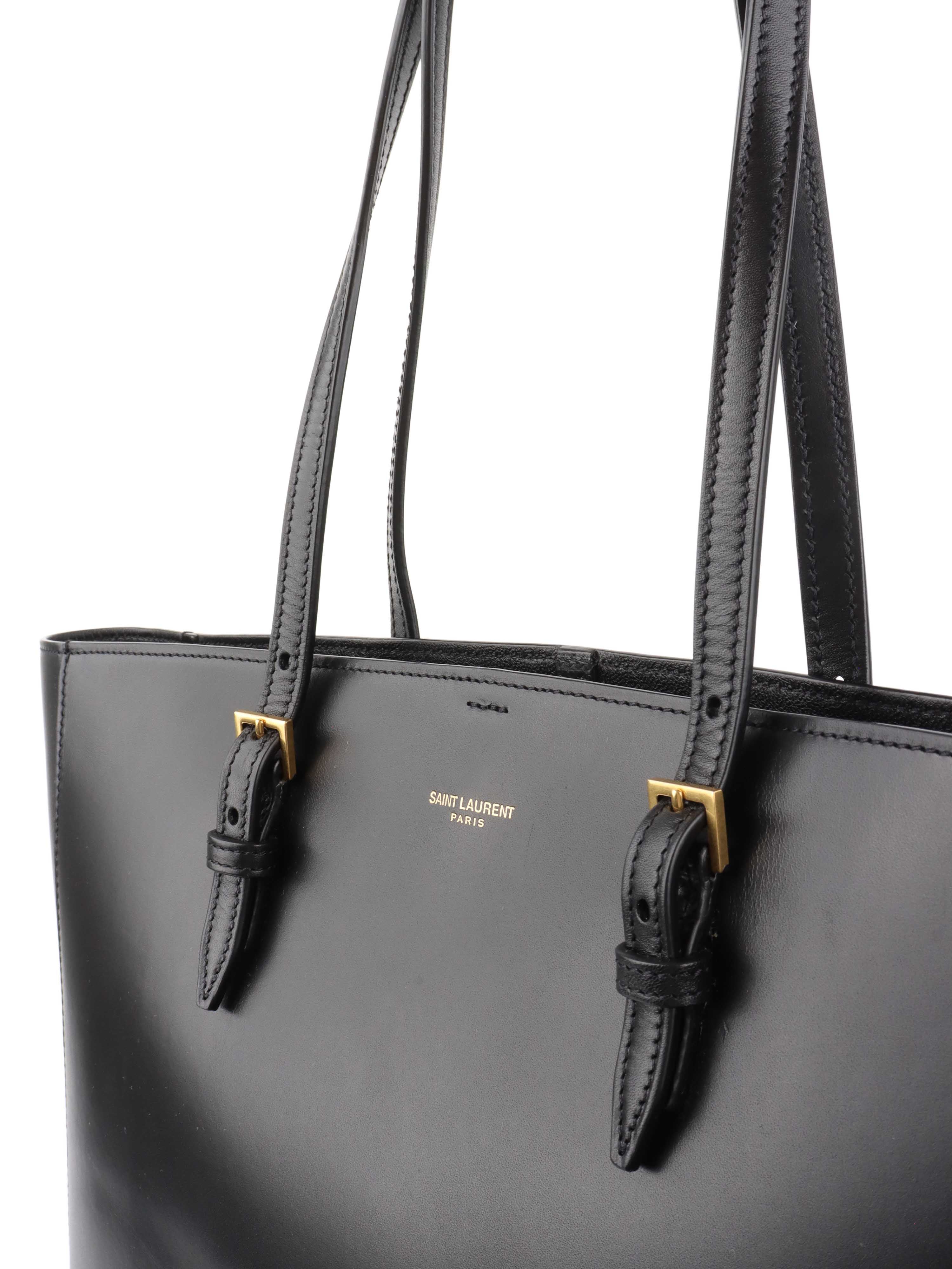 Saint Laurent Black North/South Tote.