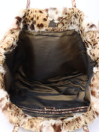Fendi Brown/Cream Lynxcat Tote Bag