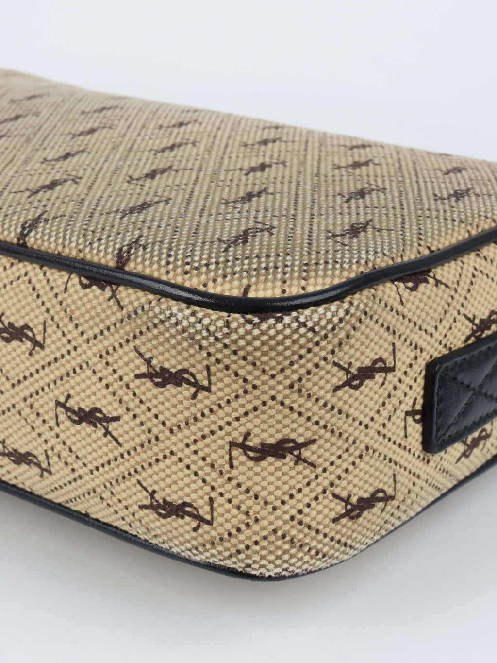 Saint Laurent Monogram All Over Canvas Camera Bag.